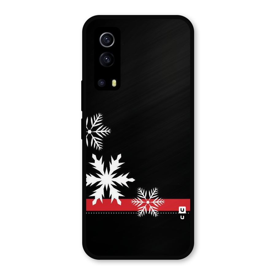 Snowflake Ribbon Metal Back Case for iQOO Z3