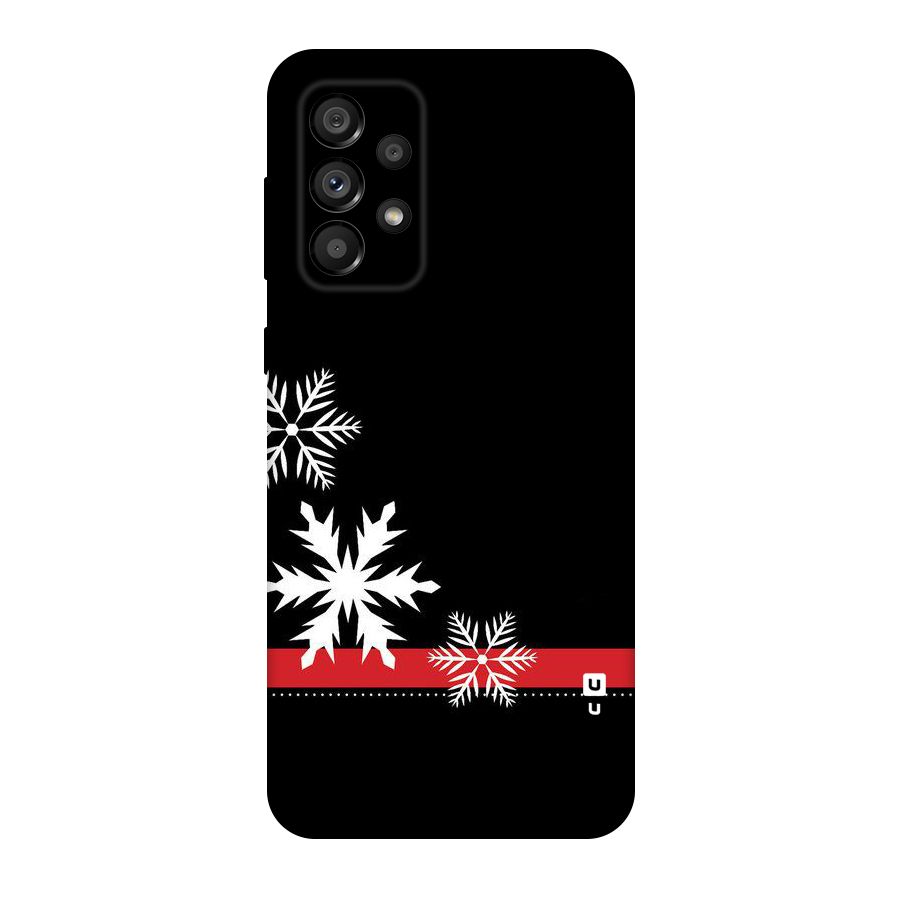Snowflake Ribbon Original Polycarbonate Back Case for Galaxy A73 5G