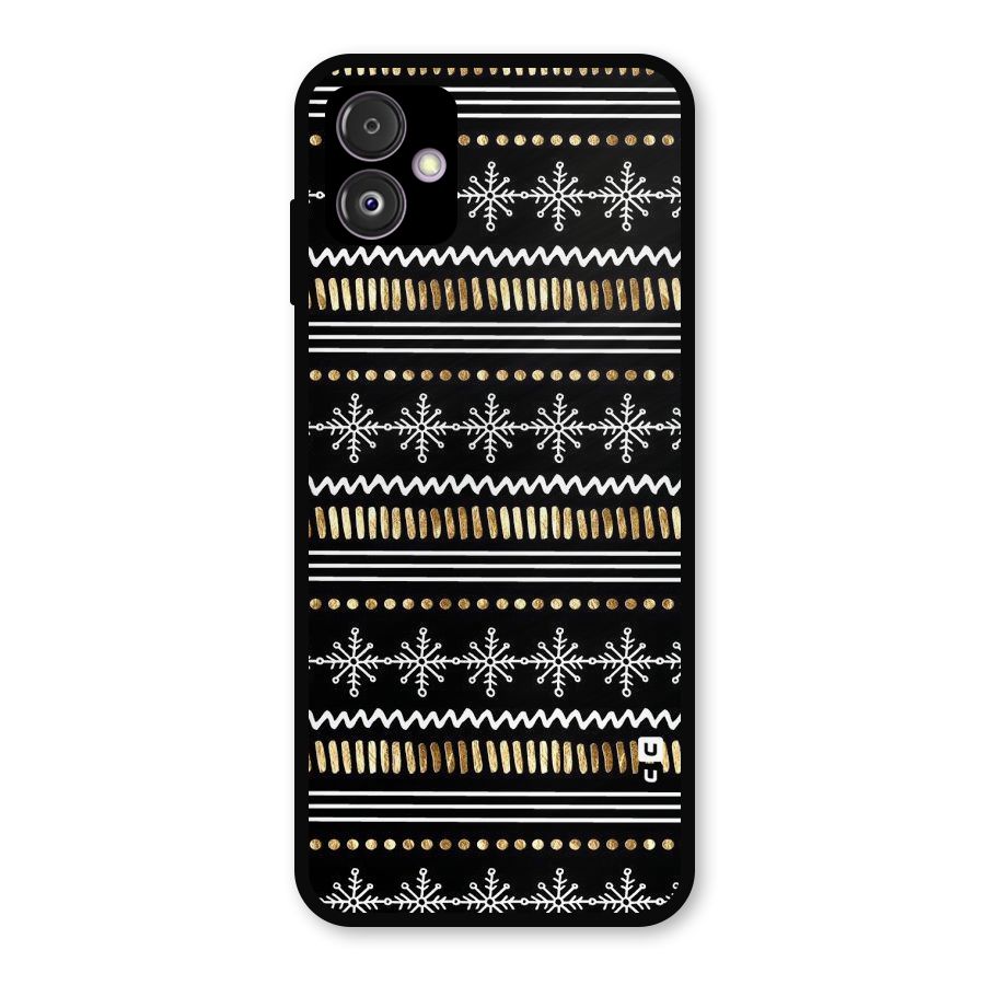 Snowflakes Gold Metal Back Case for Galaxy F14