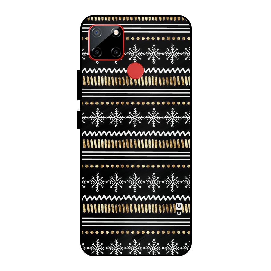 Snowflakes Gold Metal Back Case for Realme C12