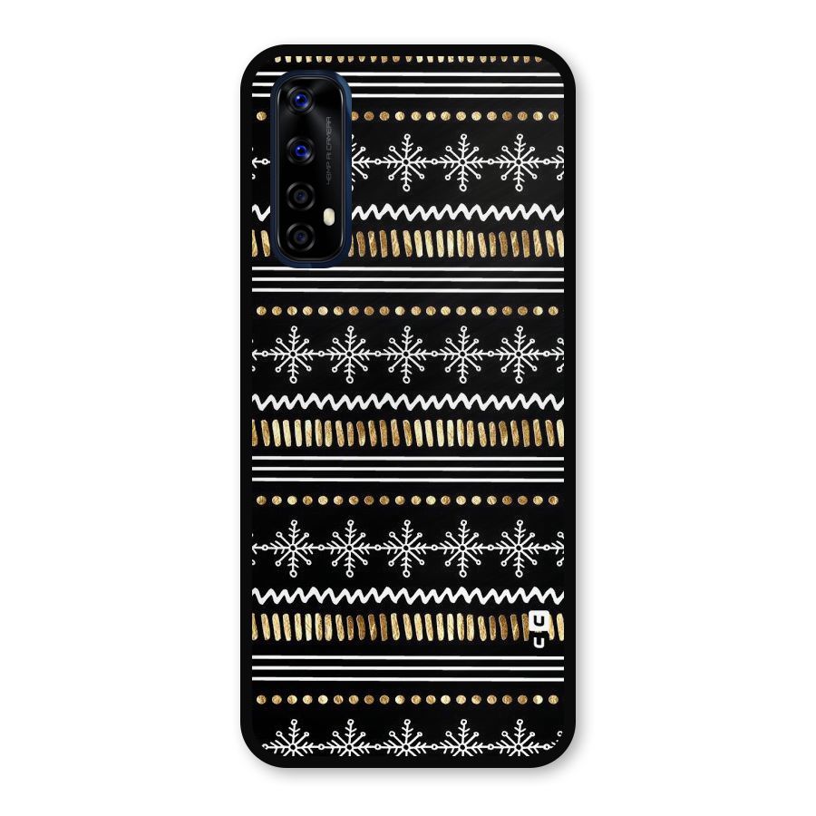 Snowflakes Gold Metal Back Case for Realme Narzo 20 Pro