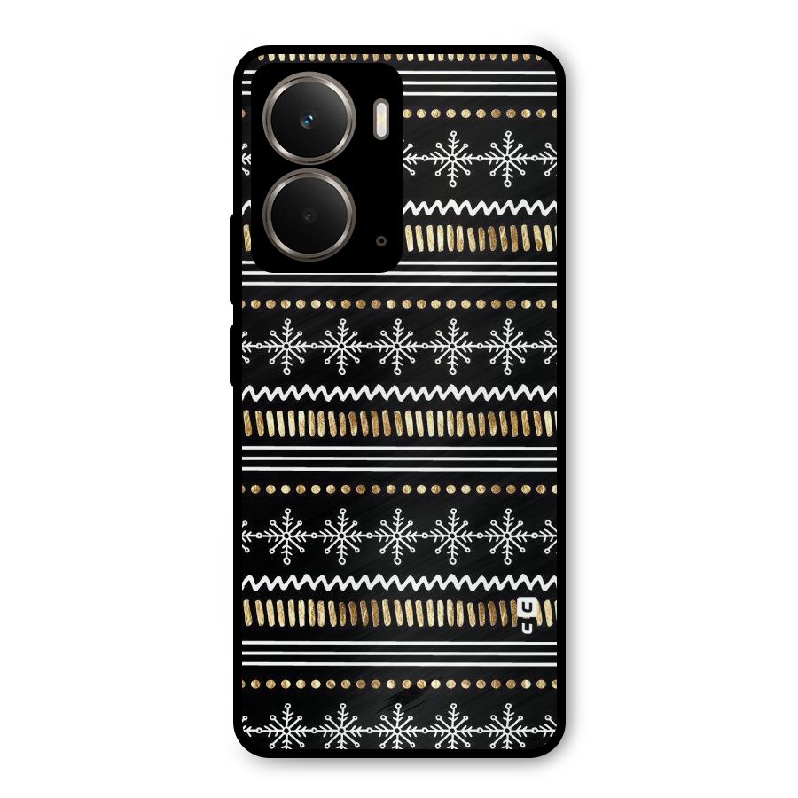 Snowflakes Gold Metal Back Case for Realme P3