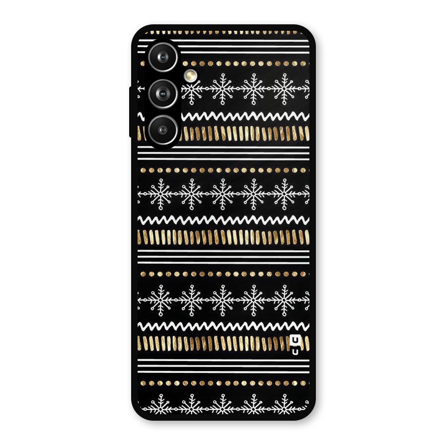 Snowflakes Gold Metal Back Case for Samsung Galaxy M54