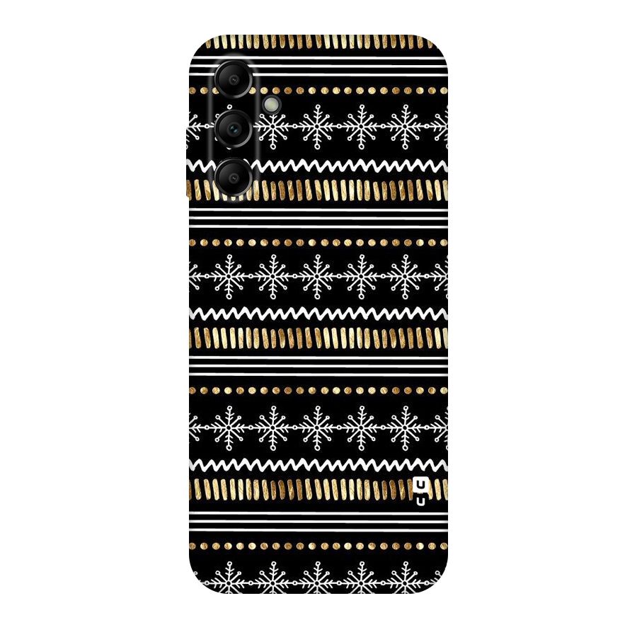 Snowflakes Gold Original Polycarbonate Back Case for Galaxy A14 5G