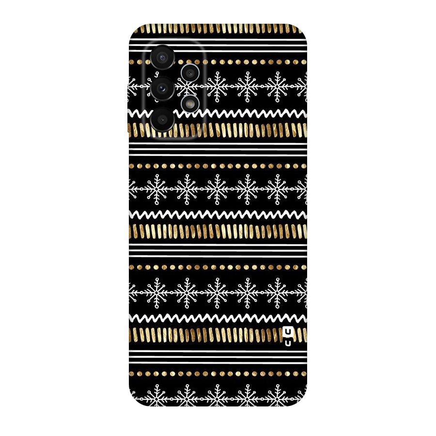 Snowflakes Gold Original Polycarbonate Back Case for Galaxy A23