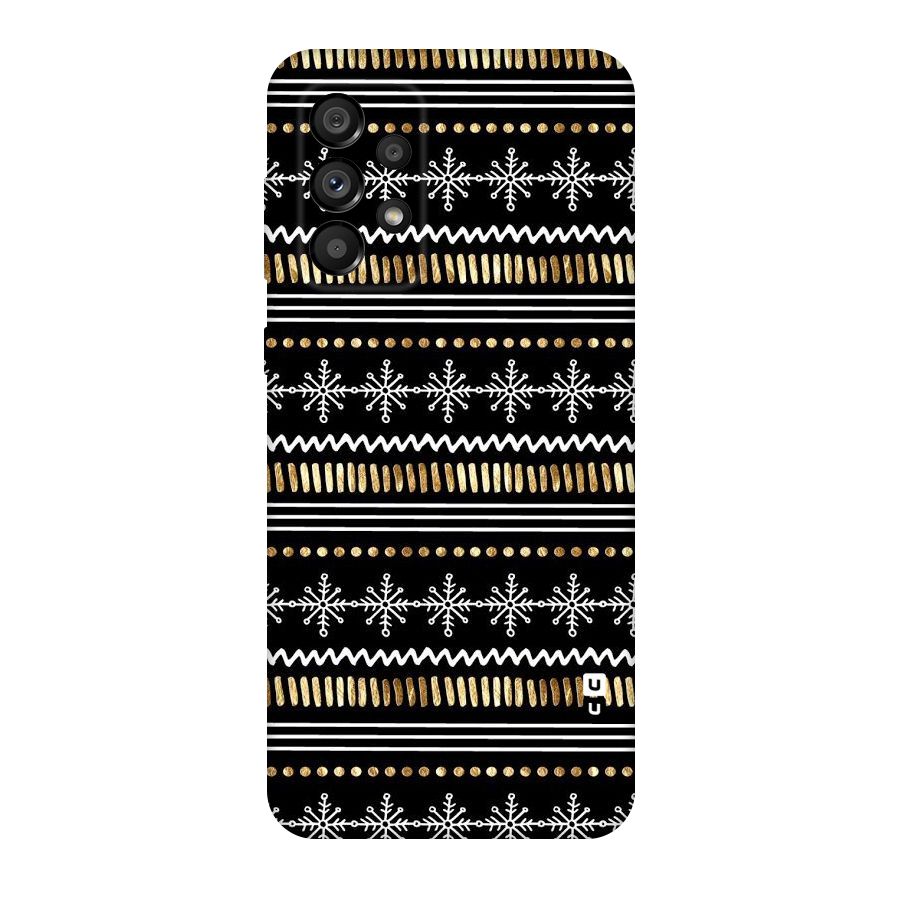 Snowflakes Gold Original Polycarbonate Back Case for Galaxy A73 5G