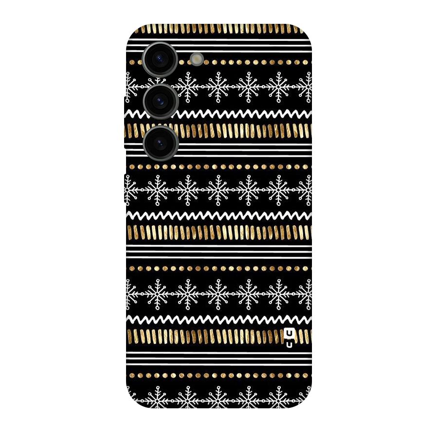 Snowflakes Gold Original Polycarbonate Back Case for Galaxy S23
