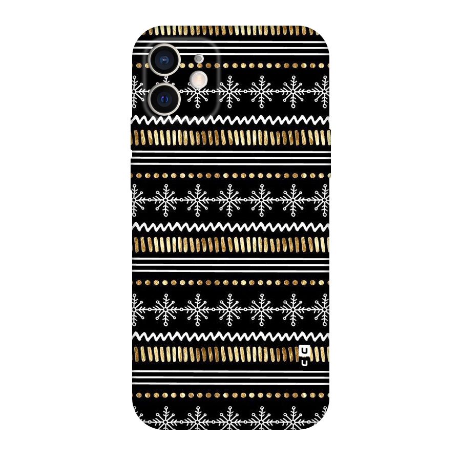 Snowflakes Gold Original Polycarbonate Back Case for iPhone 12