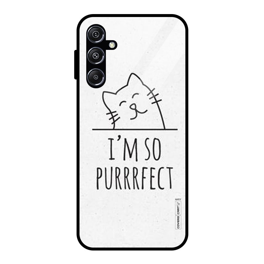 So Purrfect Glass Back Case for Galaxy M34 5G