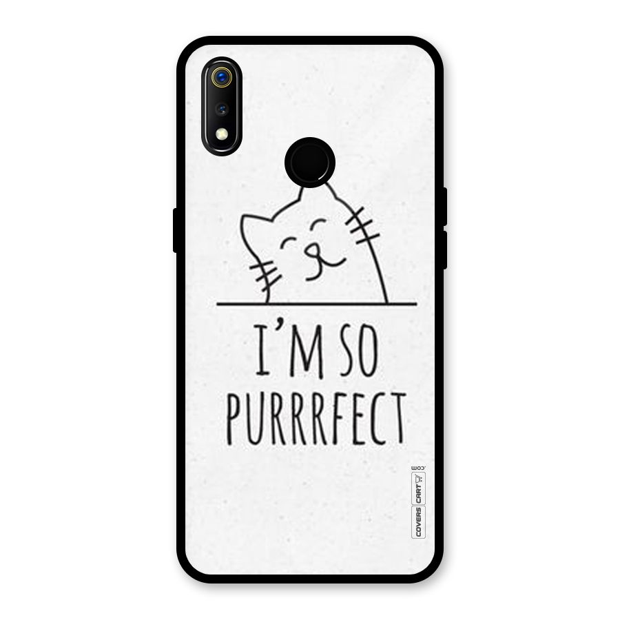 So Purrfect Glass Back Case for Realme 3i