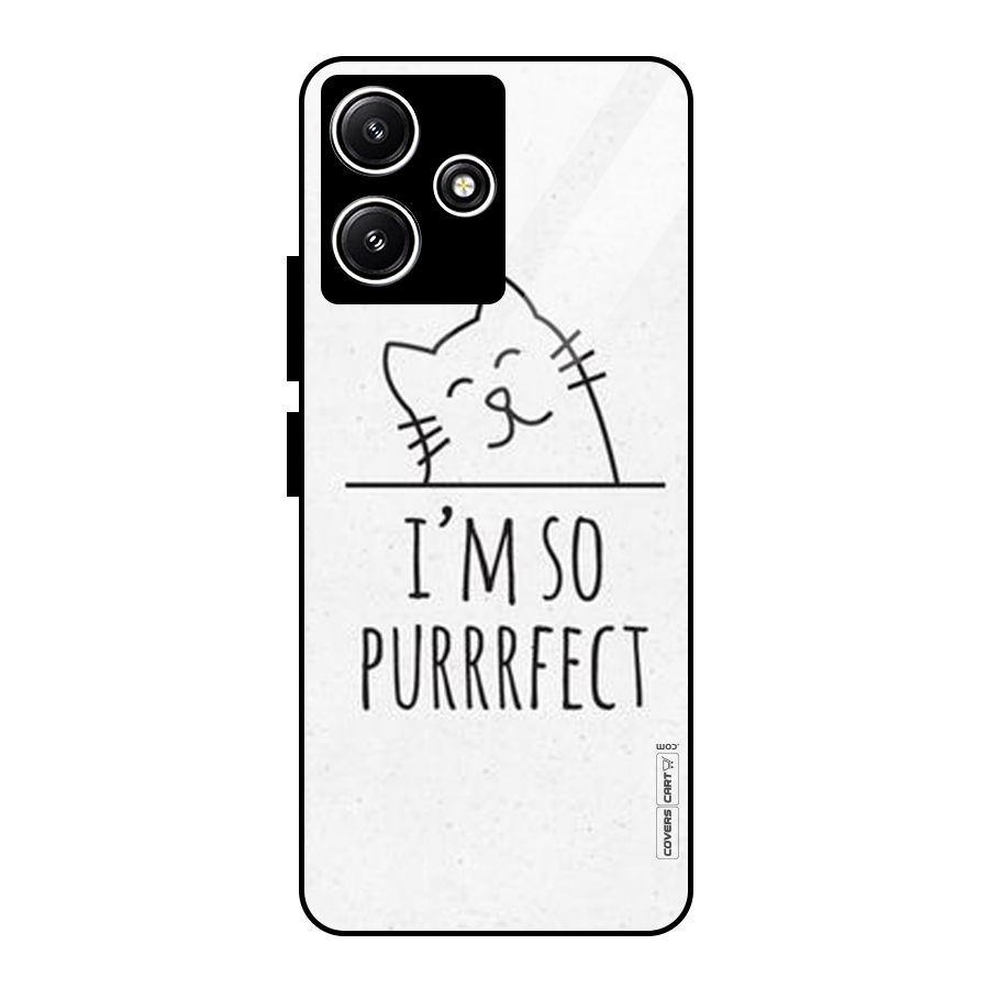 So Purrfect Glass Back Case for Redmi 12 5G