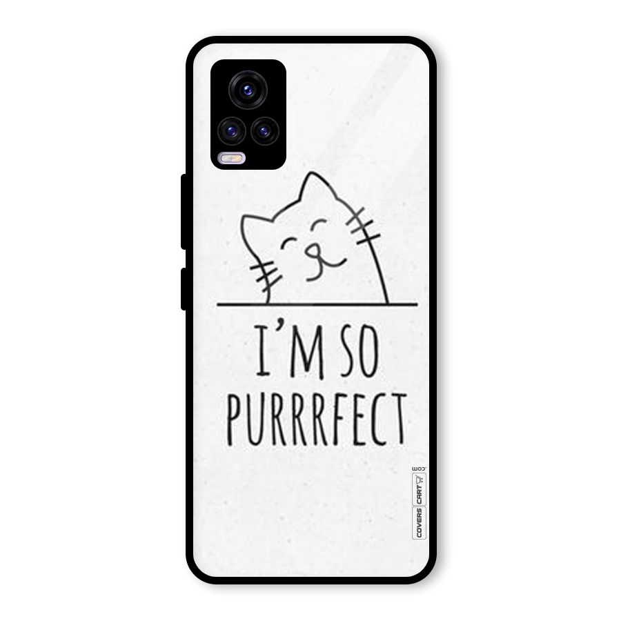 So Purrfect Glass Back Case for Vivo V20 2021