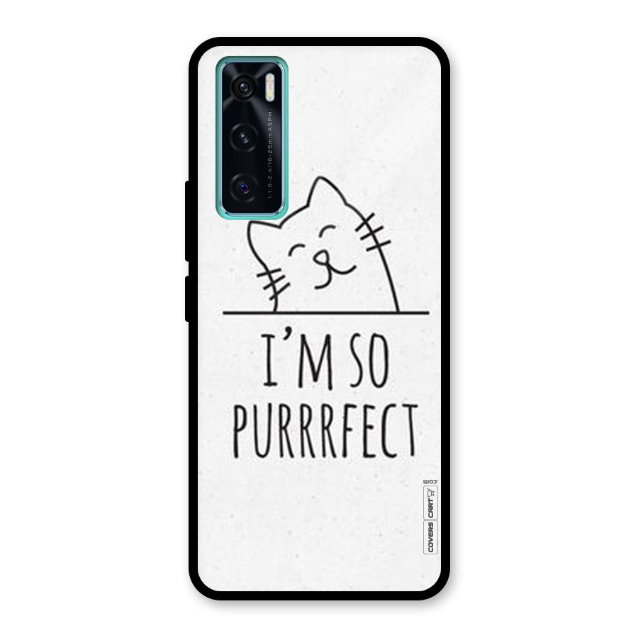 So Purrfect Glass Back Case for Vivo V20 SE