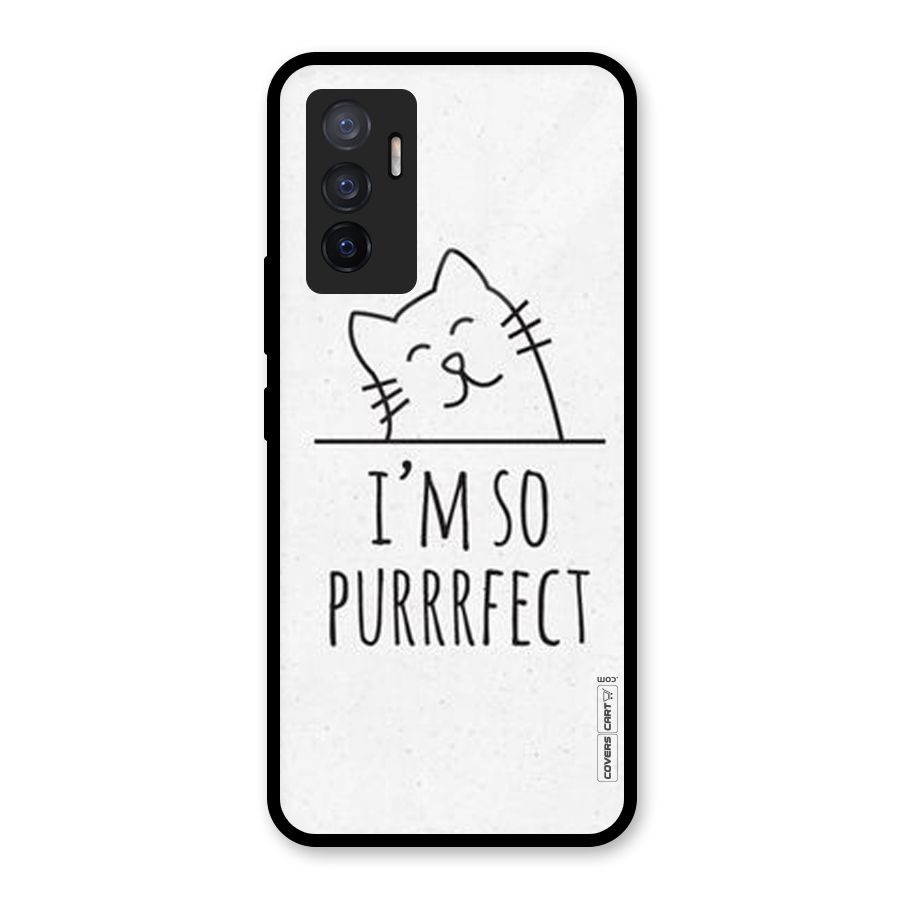 So Purrfect Glass Back Case for Vivo V23e