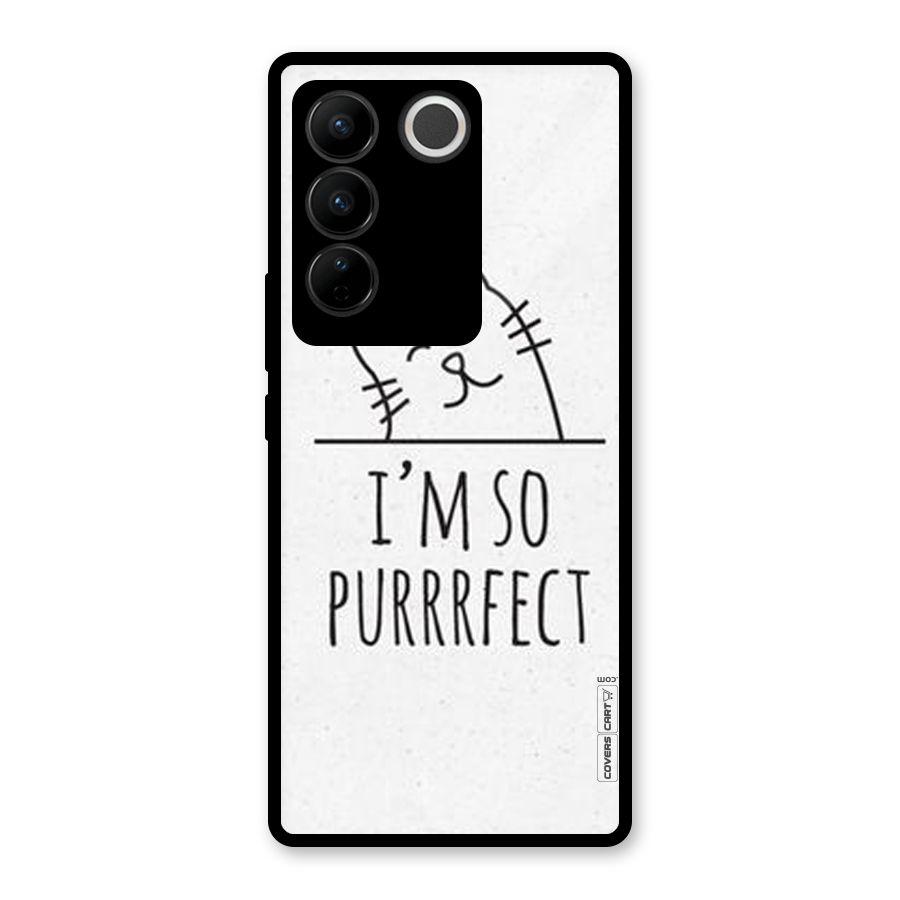 So Purrfect Glass Back Case for Vivo V27 Pro