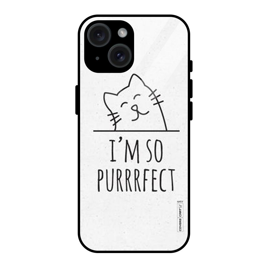 So Purrfect Glass Back Case for iPhone 15