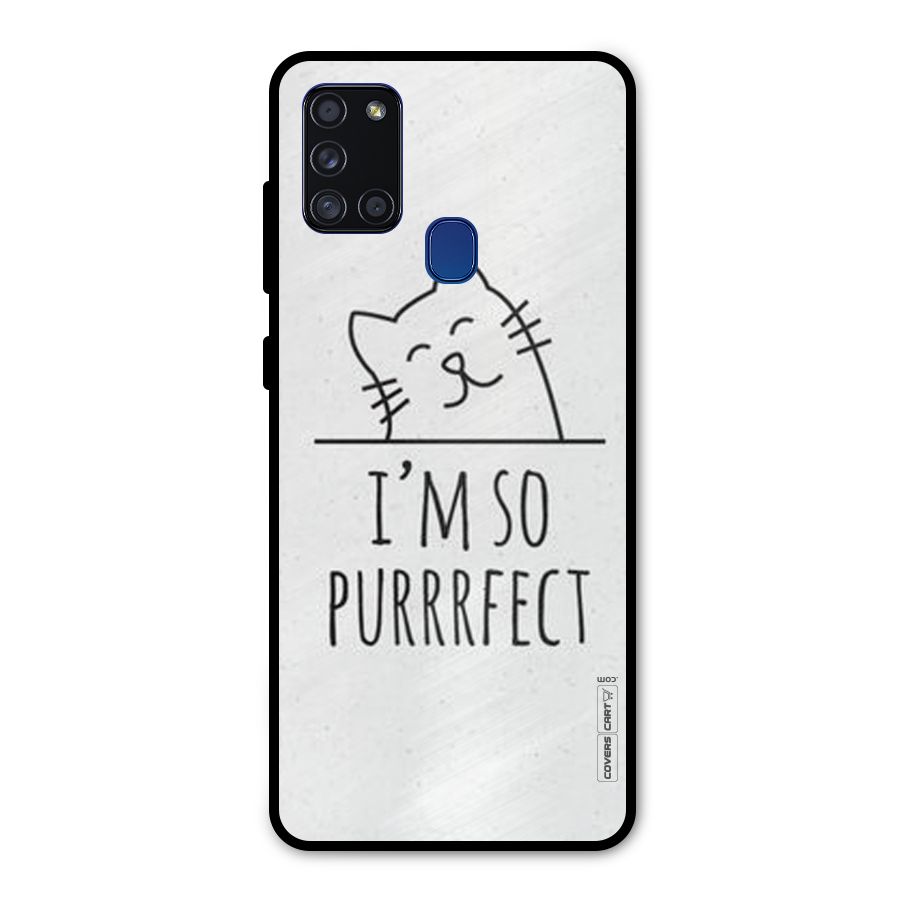 So Purrfect Metal Back Case for Galaxy A21s