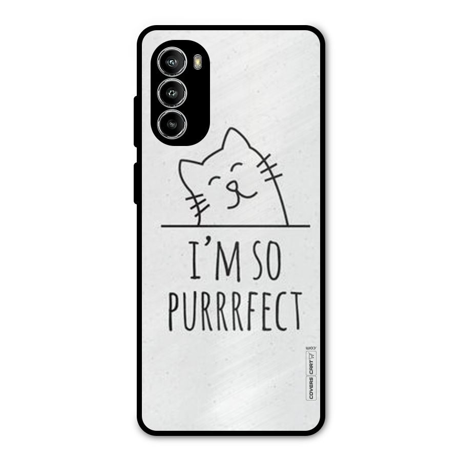 So Purrfect Metal Back Case for Moto G52