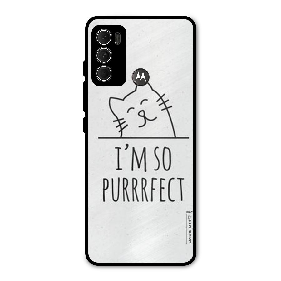 So Purrfect Metal Back Case for Moto G60