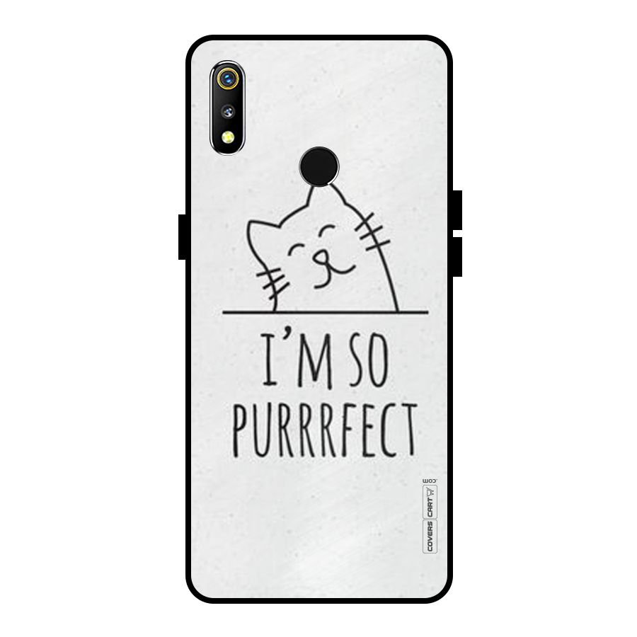 So Purrfect Metal Back Case for Realme 3i