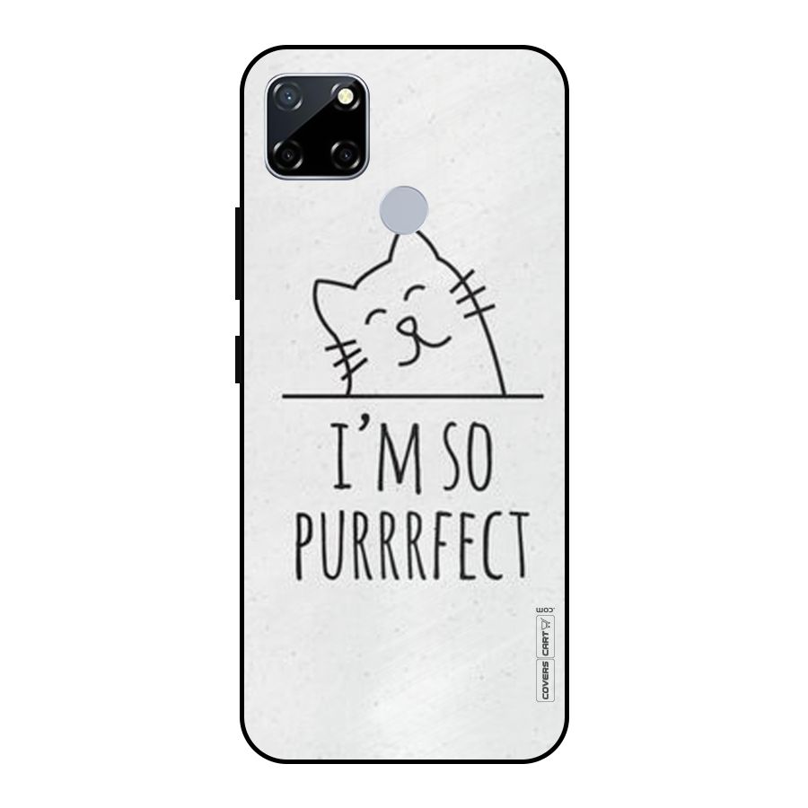 So Purrfect Metal Back Case for Realme Narzo 20