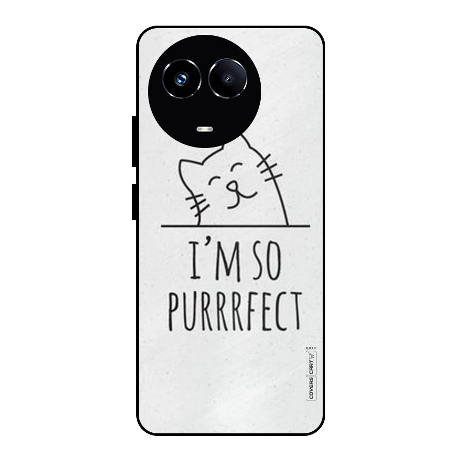 So Purrfect Metal Back Case for Realme Narzo 60X