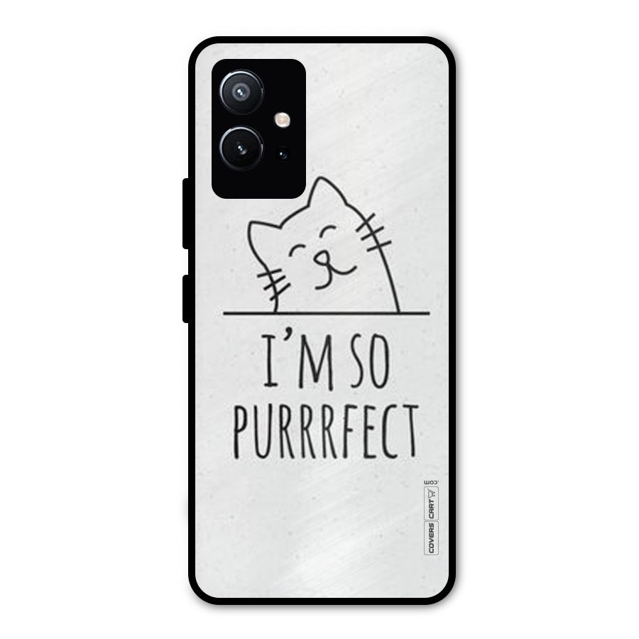 So Purrfect Metal Back Case for Vivo T1 5G