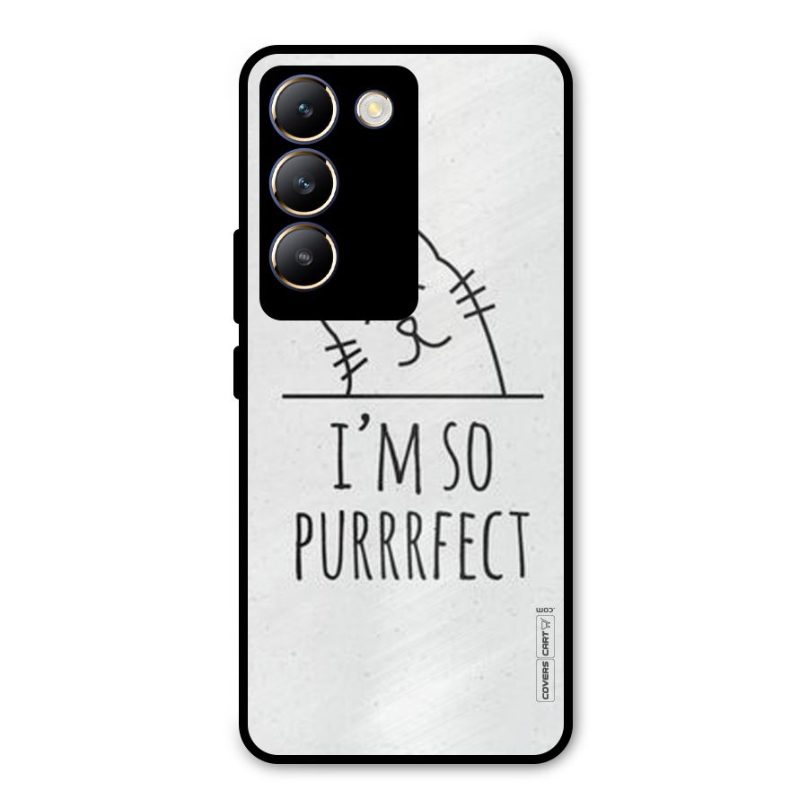 So Purrfect Metal Back Case for Vivo T3 5G