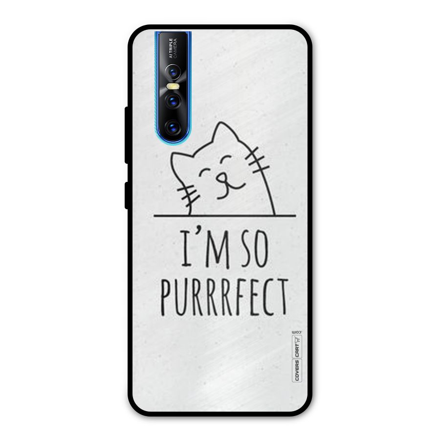 So Purrfect Metal Back Case for Vivo V15 Pro
