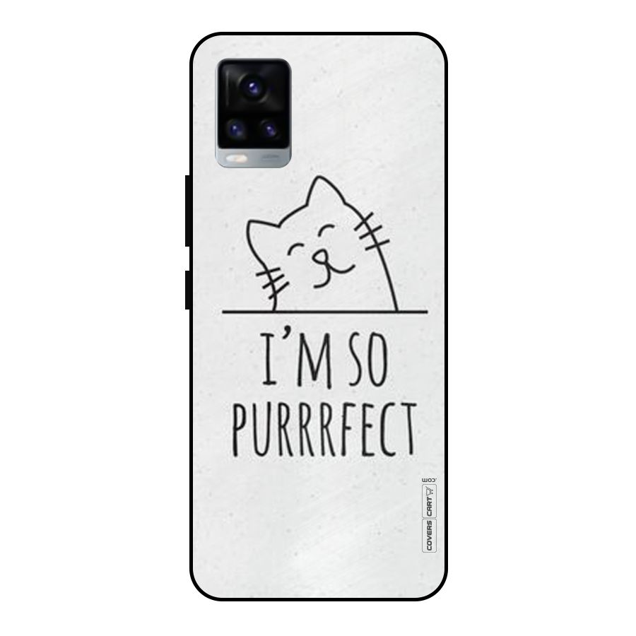 So Purrfect Metal Back Case for Vivo V20 2021