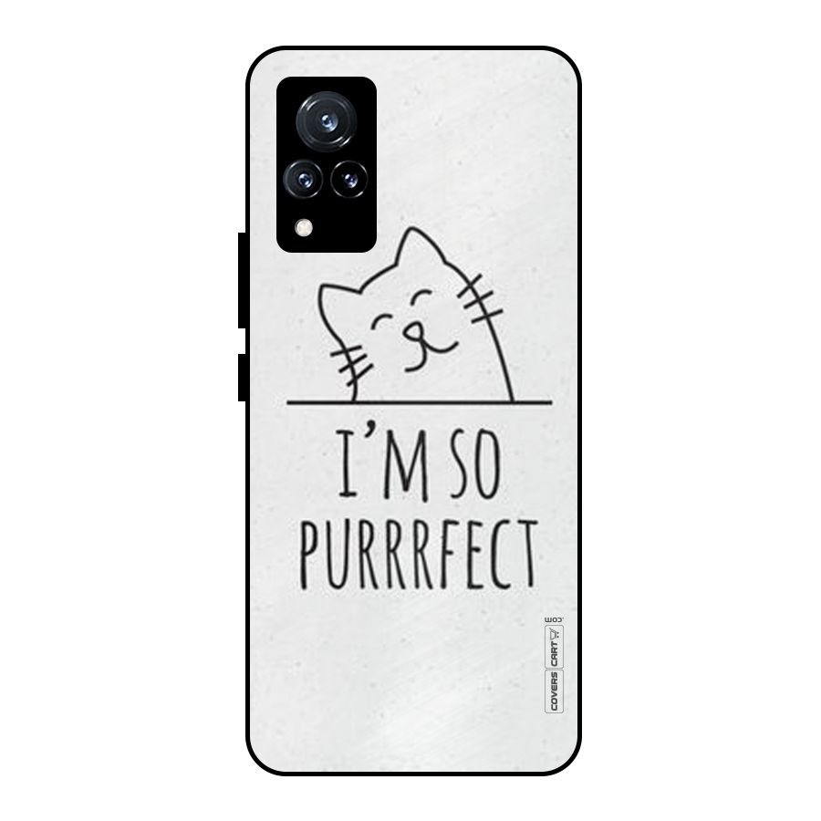 So Purrfect Metal Back Case for Vivo V21 5G