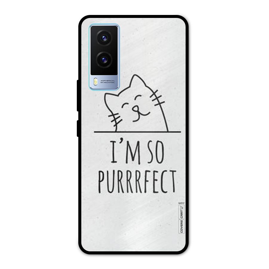 So Purrfect Metal Back Case for Vivo V21e 5G