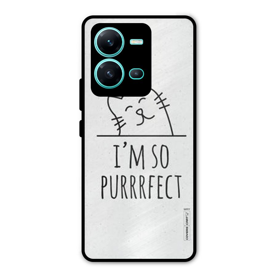 So Purrfect Metal Back Case for Vivo V25