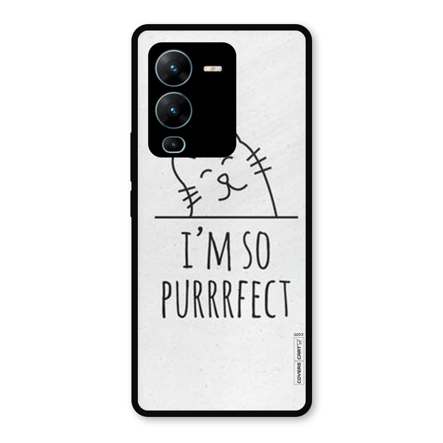 So Purrfect Metal Back Case for Vivo V25 Pro