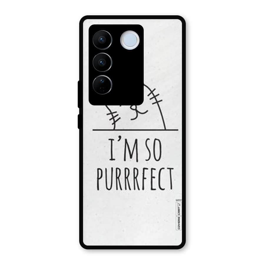 So Purrfect Metal Back Case for Vivo V27