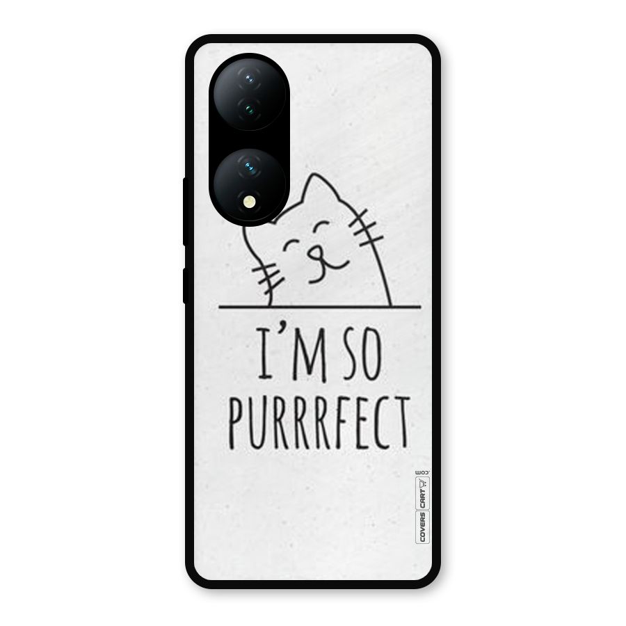 So Purrfect Metal Back Case for Vivo Y100a
