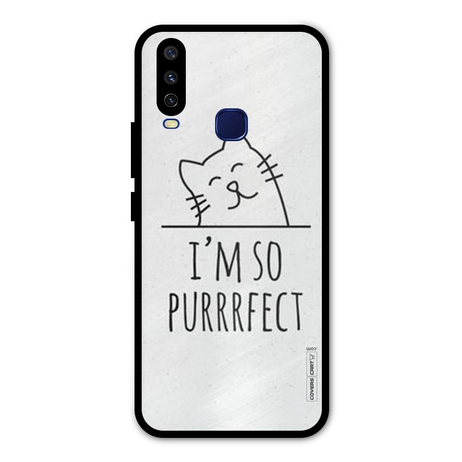 So Purrfect Metal Back Case for Vivo Y15