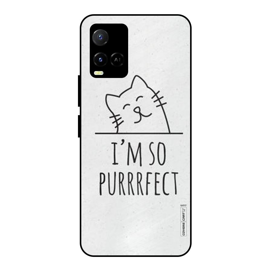 So Purrfect Metal Back Case for Vivo Y21T