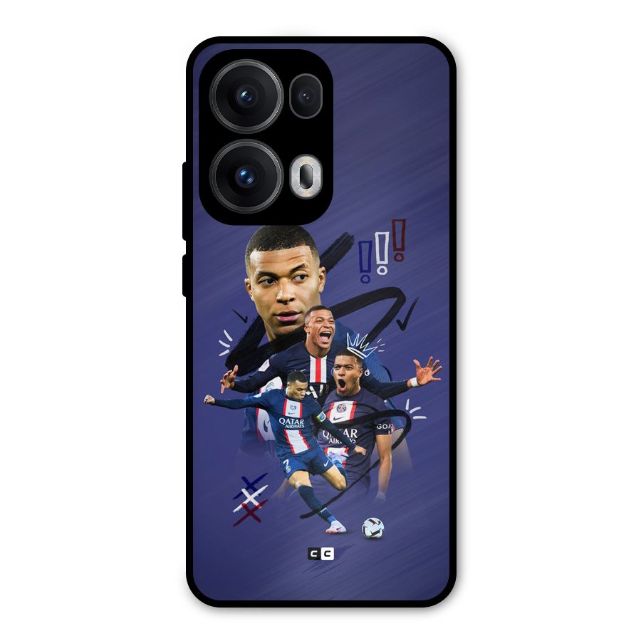 Socccer Star Qatar Metal Back Case for Oppo Reno13 Pro