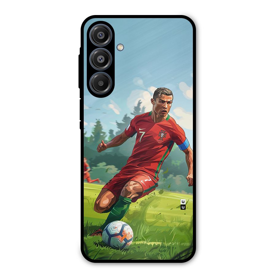 Soccer Star Playing Metal Back Case for Galaxy A16 5G