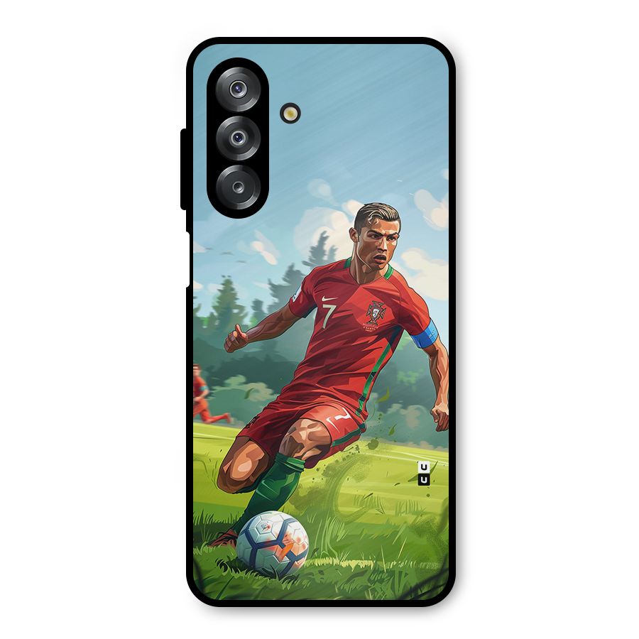 Soccer Star Playing Metal Back Case for Galaxy A26