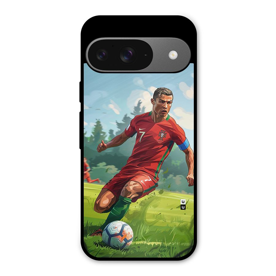 Soccer Star Playing Metal Back Case for Google Pixel 9