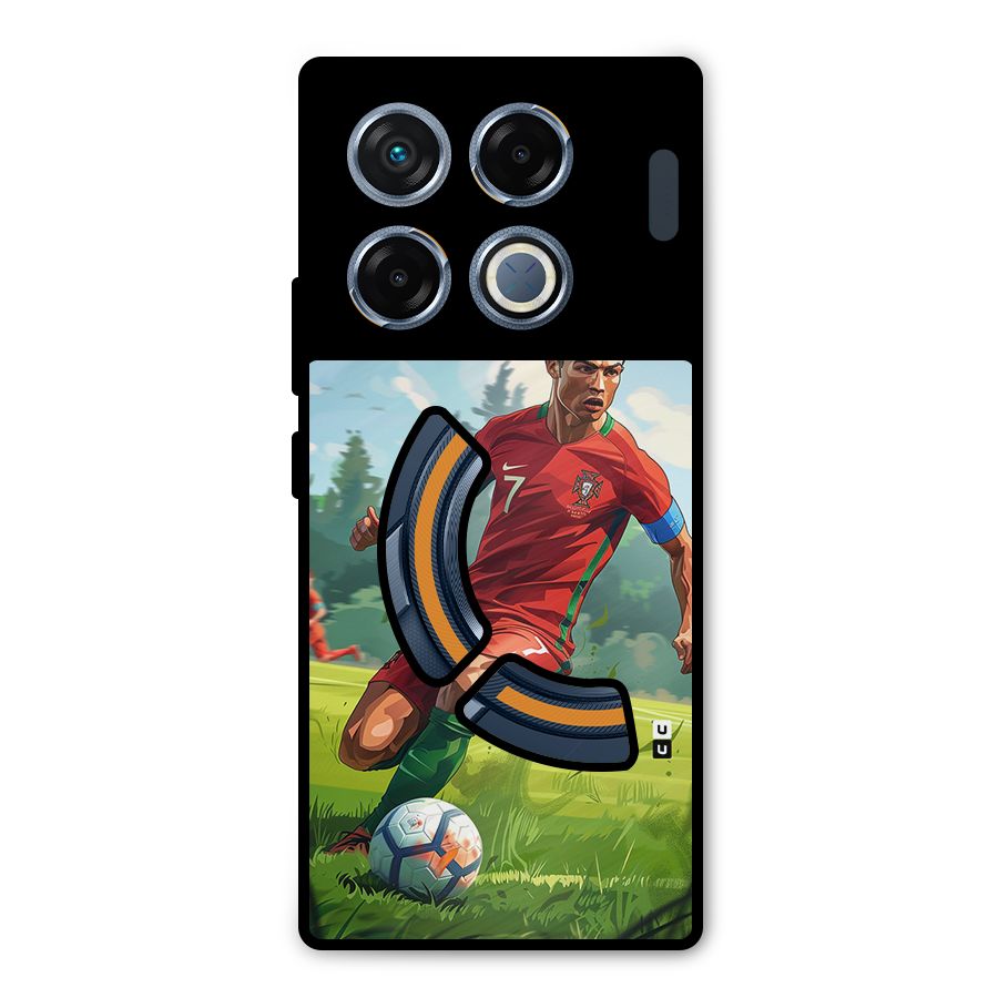 Soccer Star Playing Metal Back Case for Infinix GT 20 Pro
