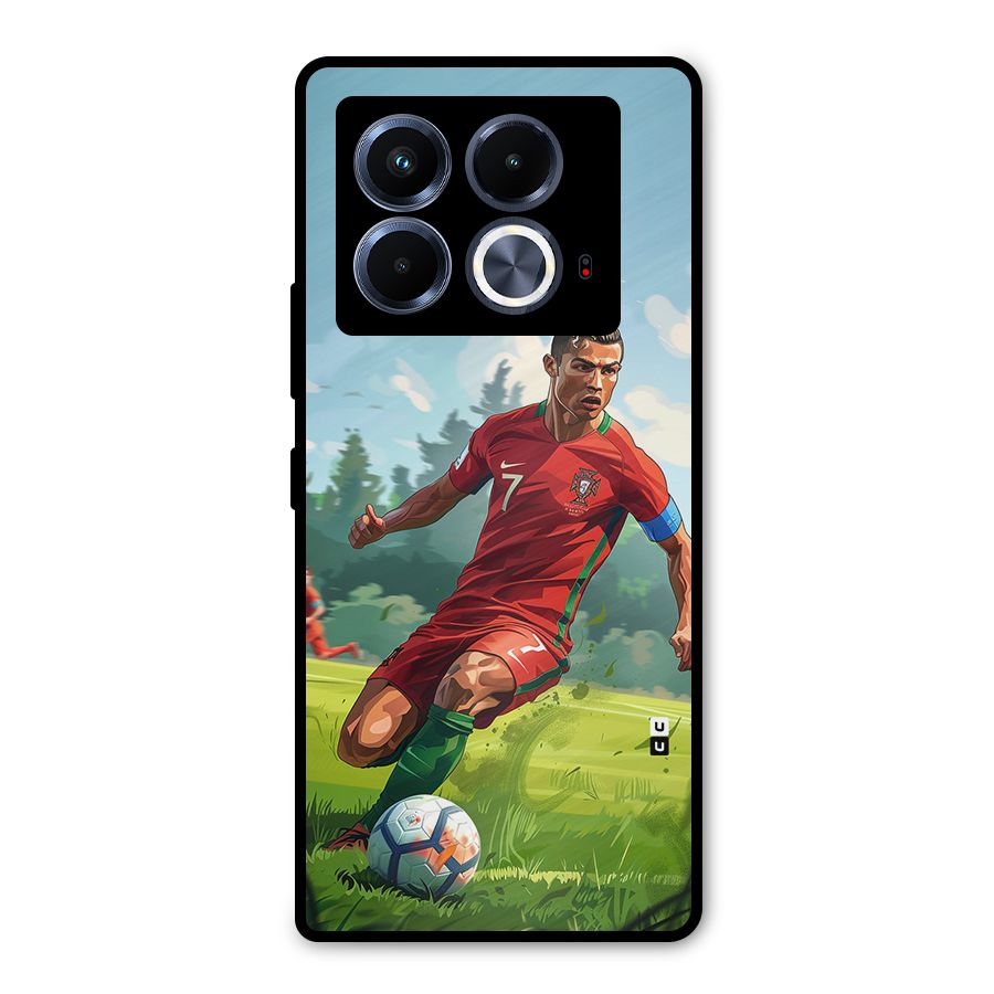 Soccer Star Playing Metal Back Case for Infinix Note 40 5G