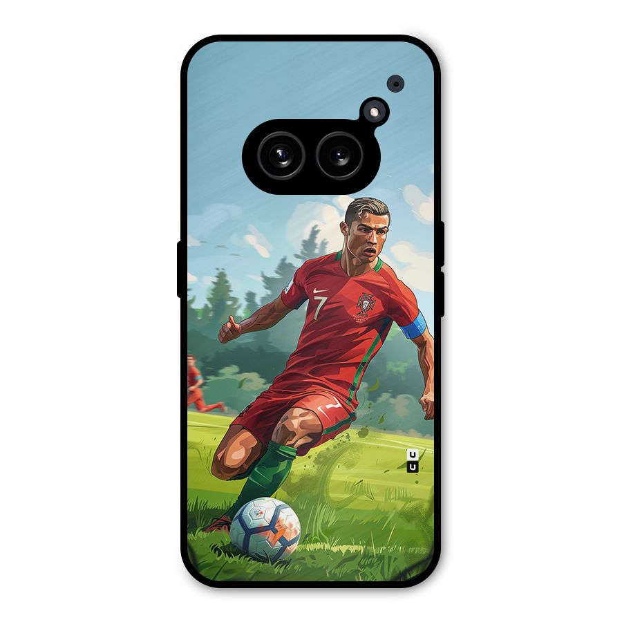 Soccer Star Playing Metal Back Case for Nothing Phone 2a Plus
