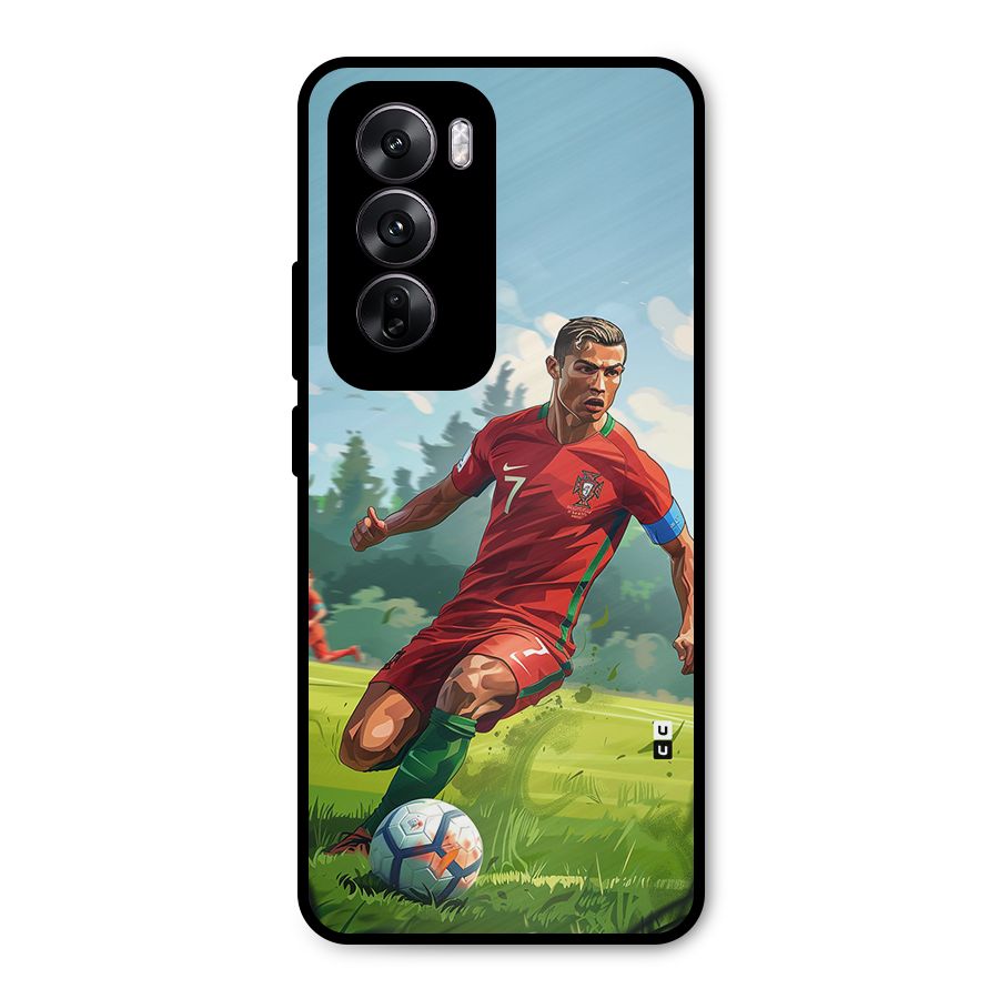 Soccer Star Playing Metal Back Case for Oppo Reno12