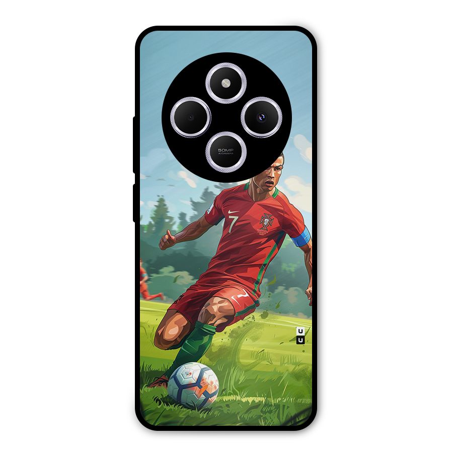Soccer Star Playing Metal Back Case for Poco C75 5G