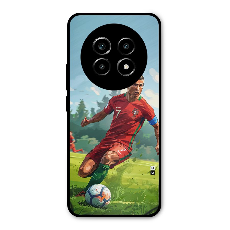 Soccer Star Playing Metal Back Case for Realme 13 Pro
