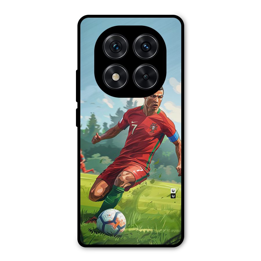 Soccer Star Playing Metal Back Case for Redmi Note 14 Pro 5G