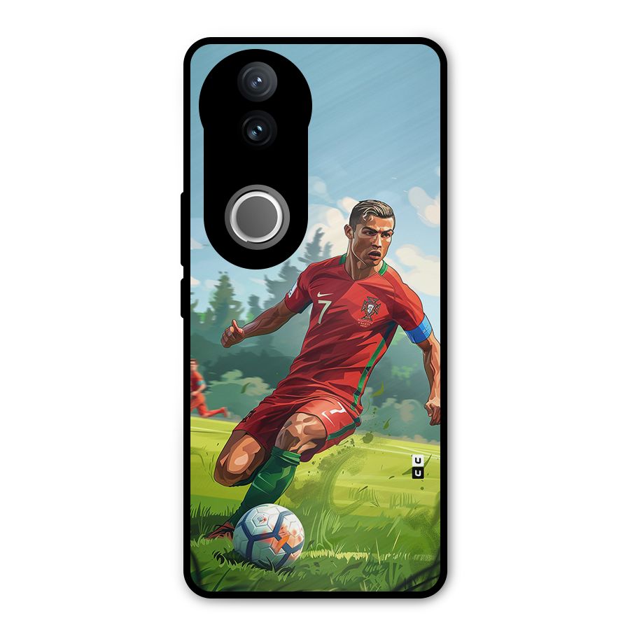 Soccer Star Playing Metal Back Case for Vivo V50e